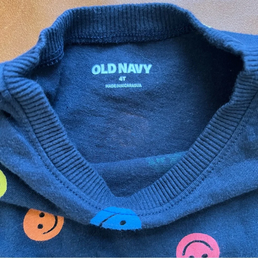 OLD NAVY Fire Engine & Smiley Face Cotton Tee Bundle, 4T